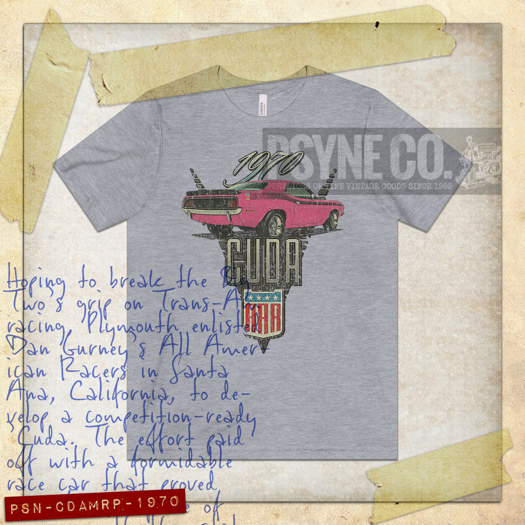Cuda AAR Moulin Rouge Pink 1970 Vintage Men's T-Shirt