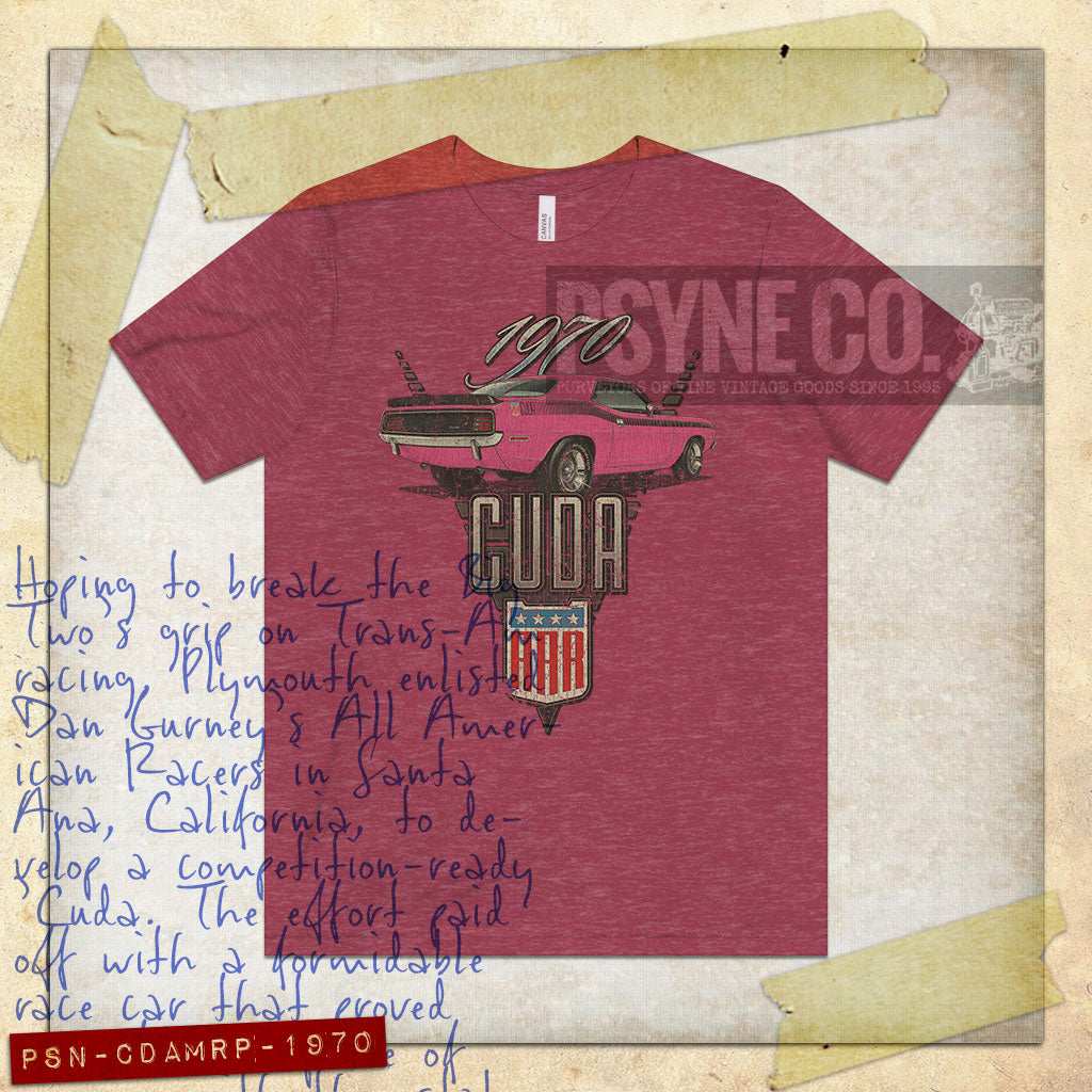 Cuda AAR Moulin Rouge Pink 1970 Vintage Men's T-Shirt