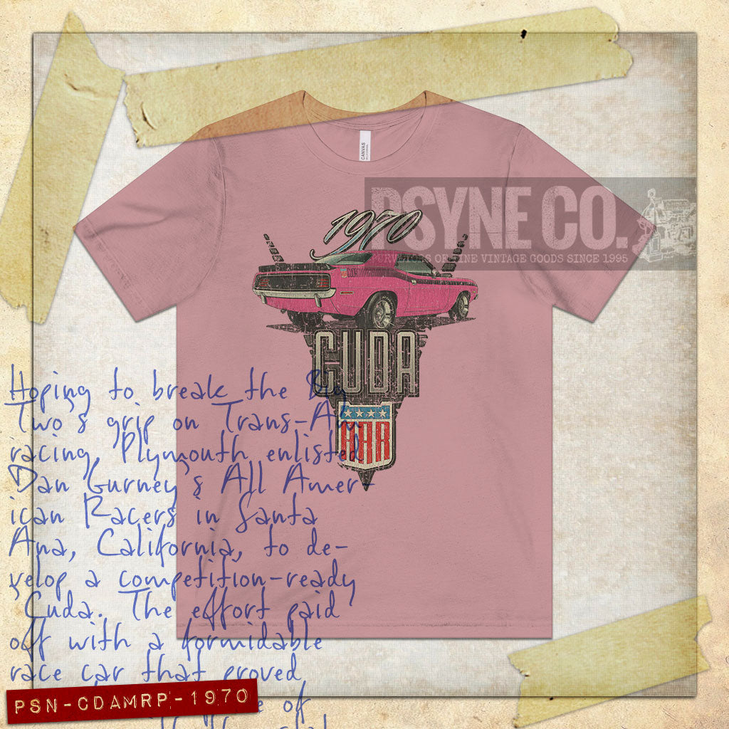 Cuda AAR Moulin Rouge Pink 1970 Vintage Men's T-Shirt