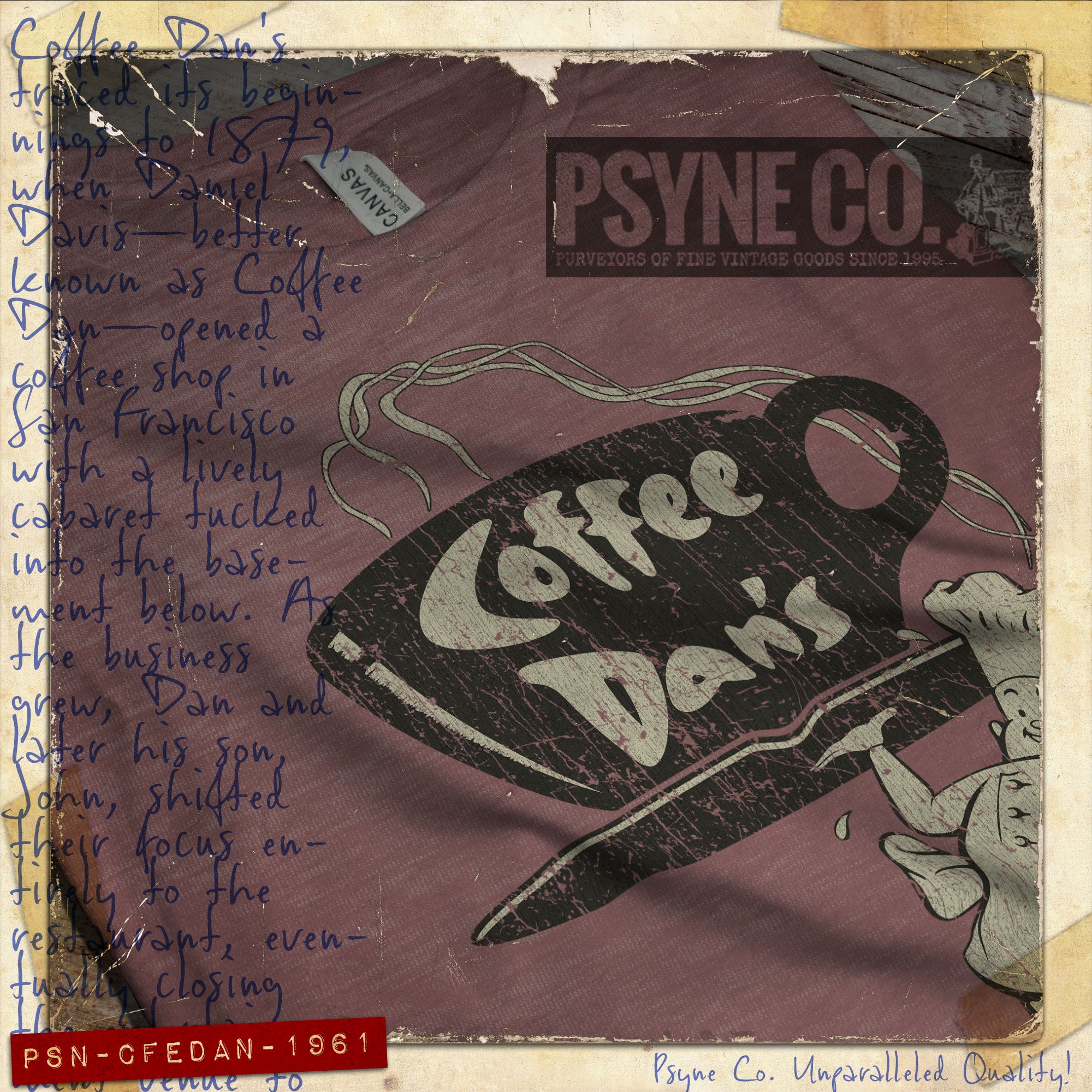 Coffee Dan’s 1961 Vintage Men's T-Shirt