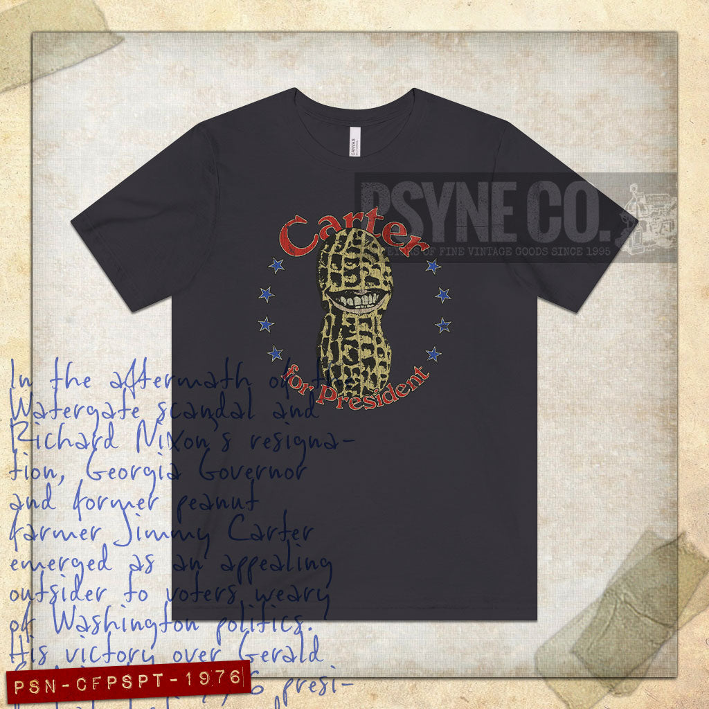 Carter For President Smiling Peanut 1976 Vintage Men's T-Shirt