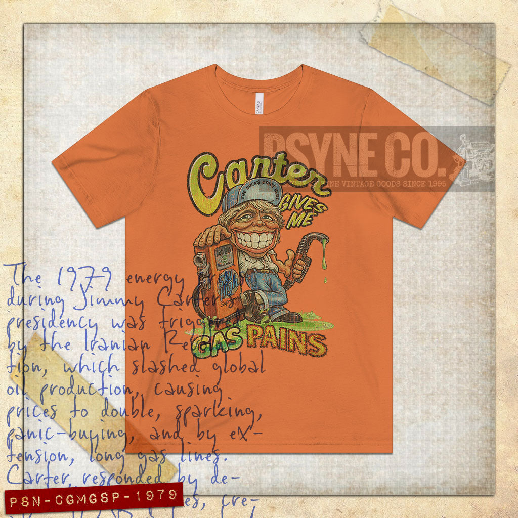 Carter Gives Me Gas Pains 1979 Vintage Men's T-Shirt