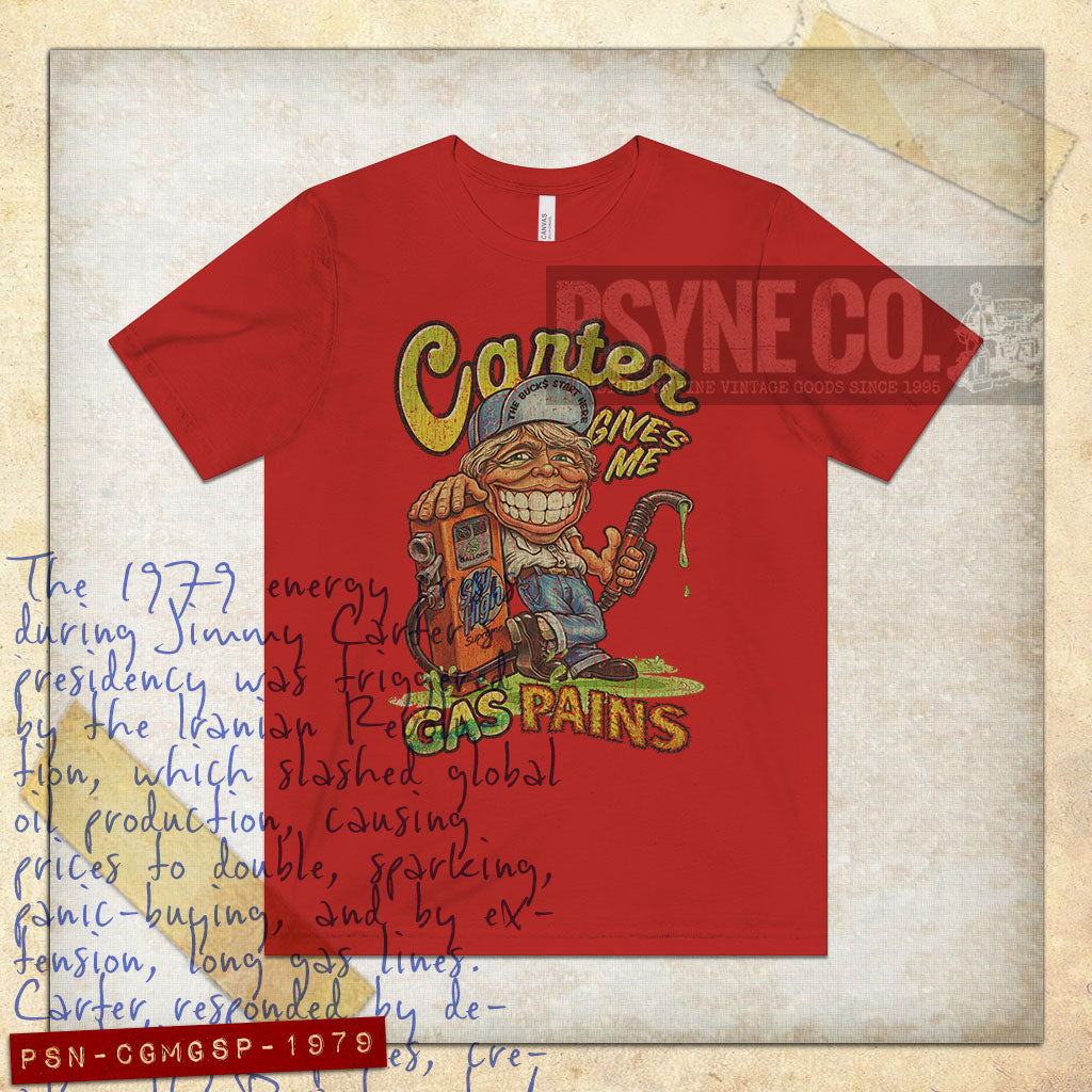 Carter Gives Me Gas Pains 1979 Vintage Men's T-Shirt