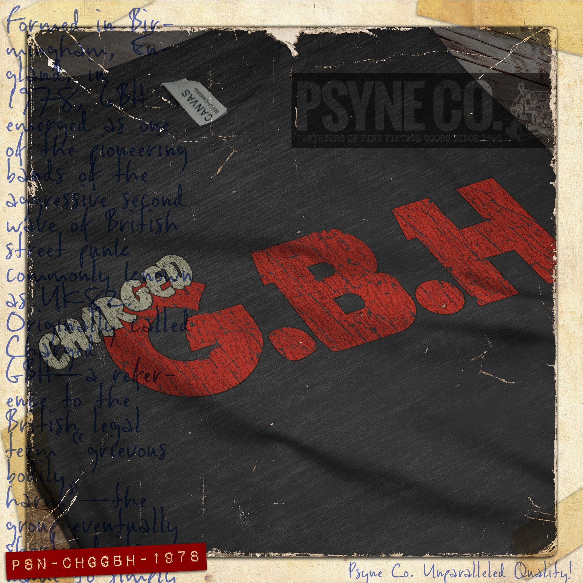 Charged GBH 1978 Vintage Men's T-Shirt