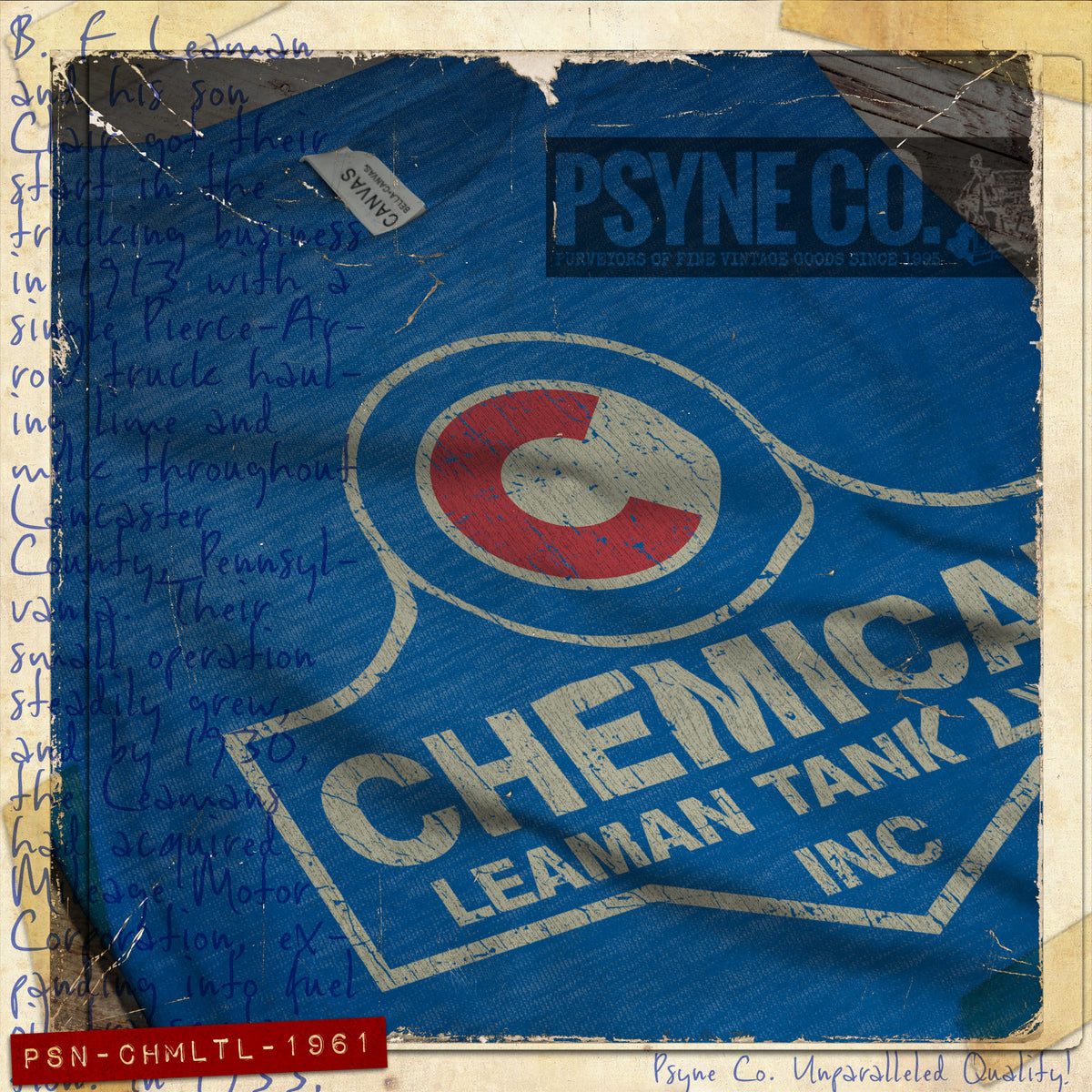 Chemical Leaman Tank Lines 1961 Vintage Men's T-Shirt