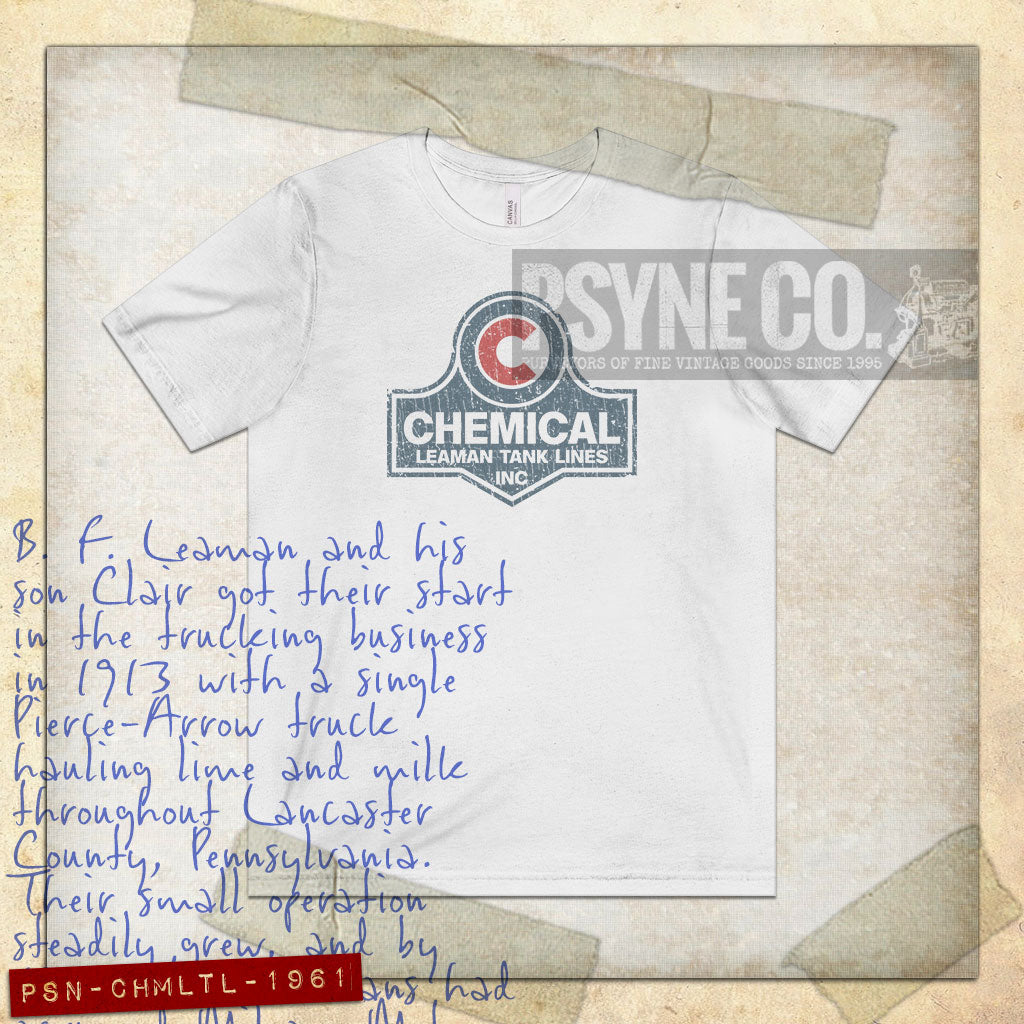 Chemical Leaman Tank Lines 1961 Vintage Men's T-Shirt