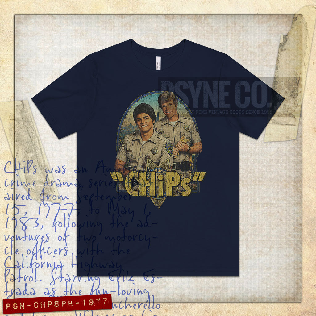 CHiPs Ponch & Baker 1977 Vintage Men's T-Shirt