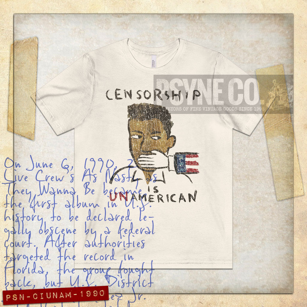 Censorship Is Unamerican 1990 Vintage Men's T-Shirt