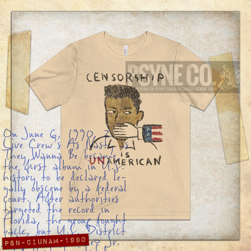 Censorship Is Unamerican 1990 Vintage Men's T-Shirt