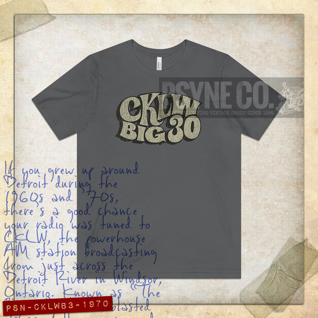 CKLW Big 30 Detroit 1970 Vintage Men's T-Shirt