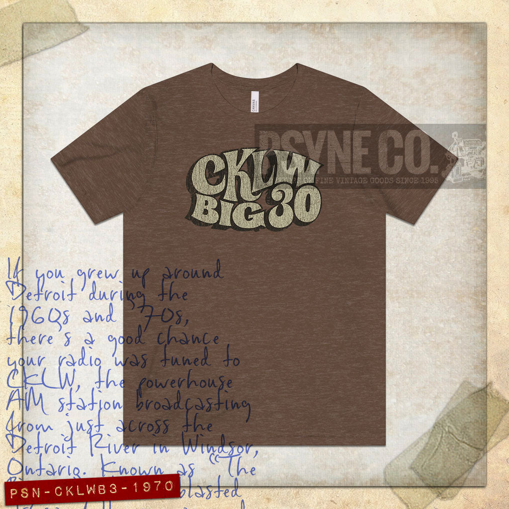 CKLW Big 30 Detroit 1970 Vintage Men's T-Shirt