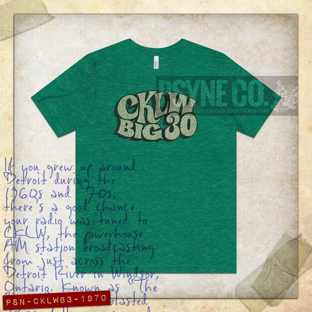 CKLW Big 30 Detroit 1970 Vintage Men's T-Shirt
