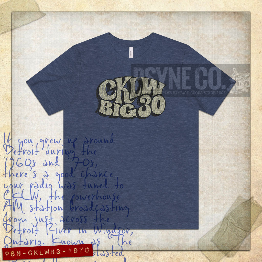 CKLW Big 30 Detroit 1970 Vintage Men's T-Shirt