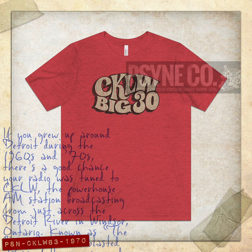 CKLW Big 30 Detroit 1970 Vintage Men's T-Shirt