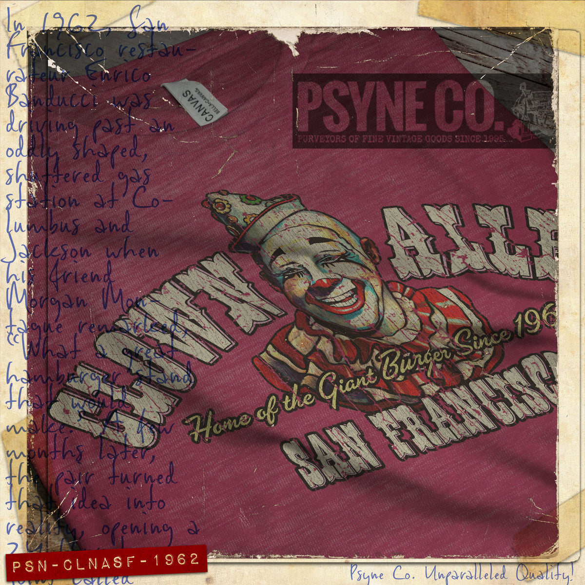 Clown Alley San Francisco 1962 Vintage Men's T-Shirt