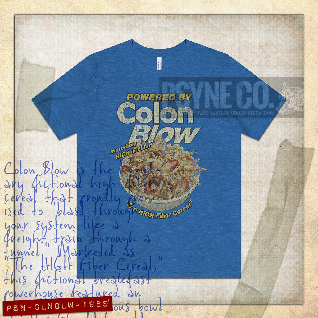 Powered by Colon Blow Cereal 1989 Vintage Men's T-Shirt