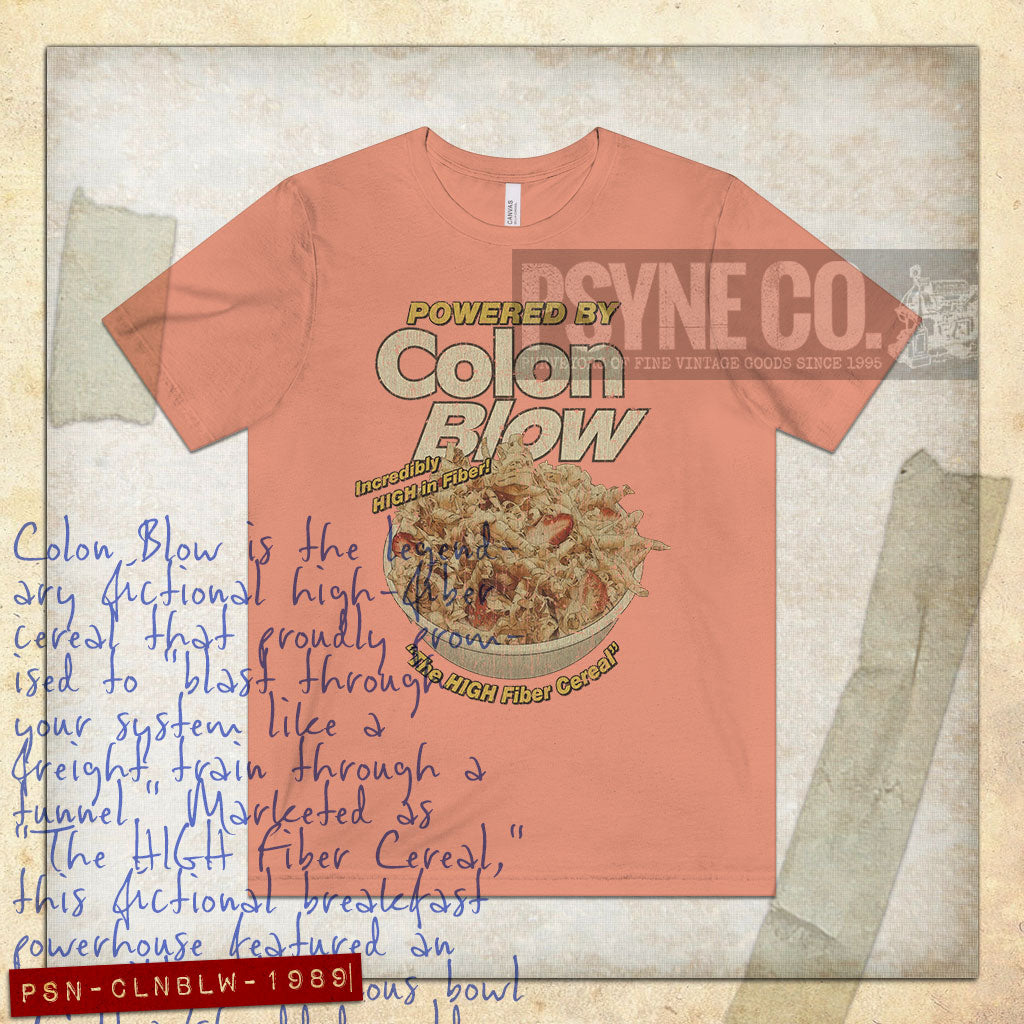 Powered by Colon Blow Cereal 1989 Vintage Men's T-Shirt