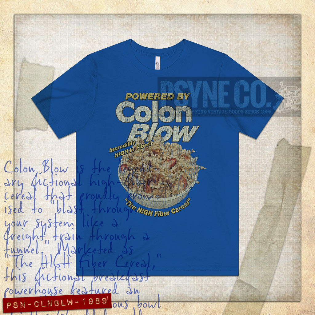 Powered by Colon Blow Cereal 1989 Vintage Men's T-Shirt