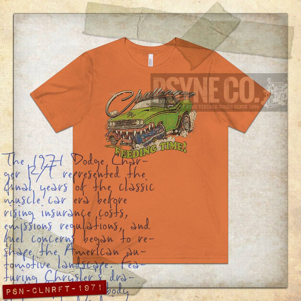 Challenger Feeding Time 1971 Vintage Men’s T-Shirt