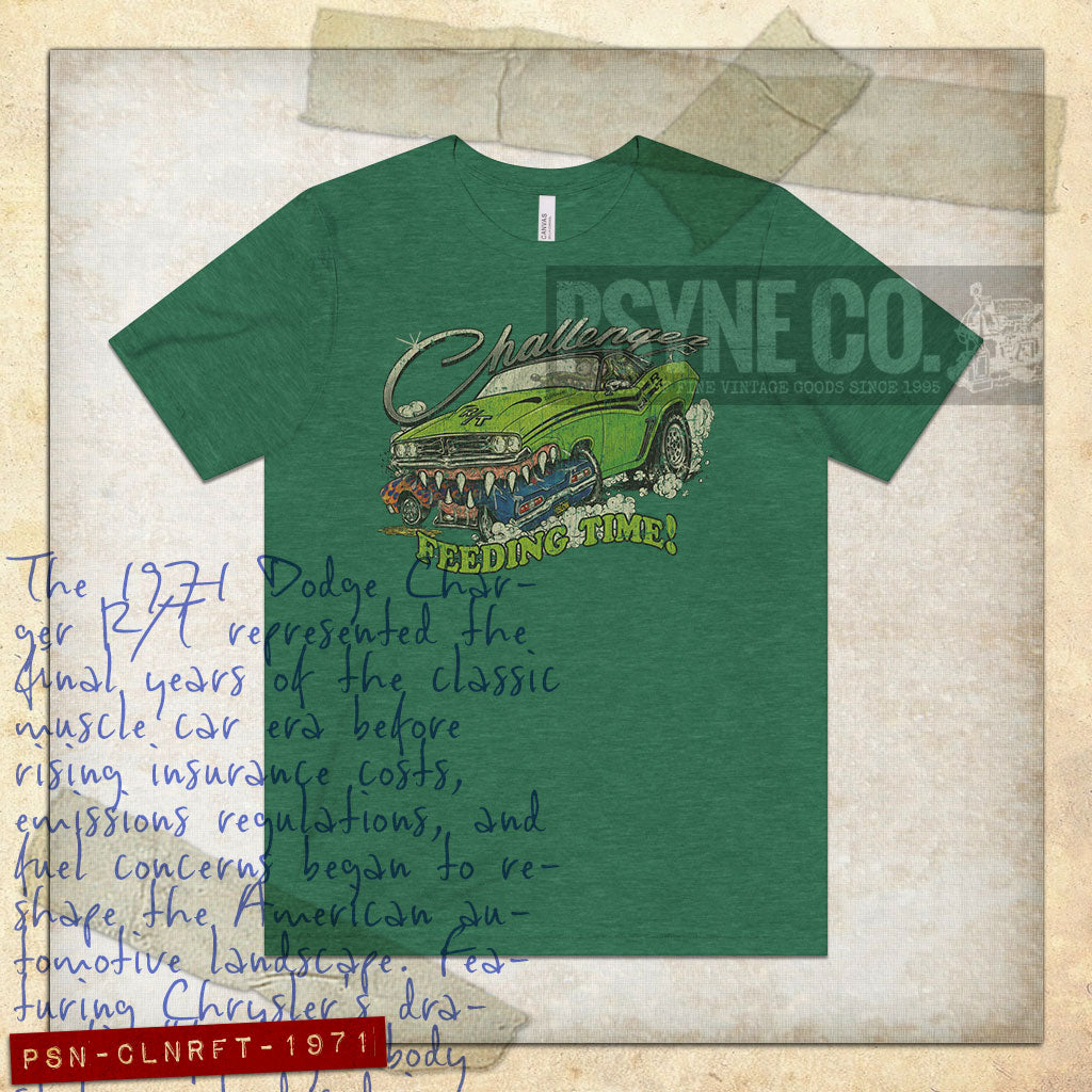 Challenger Feeding Time 1971 Vintage Men’s T-Shirt