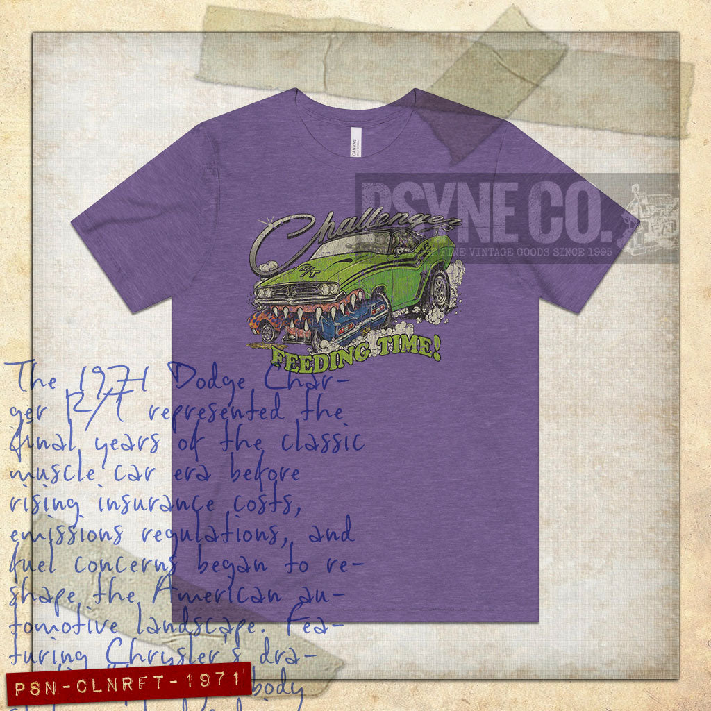 Challenger Feeding Time 1971 Vintage Men’s T-Shirt