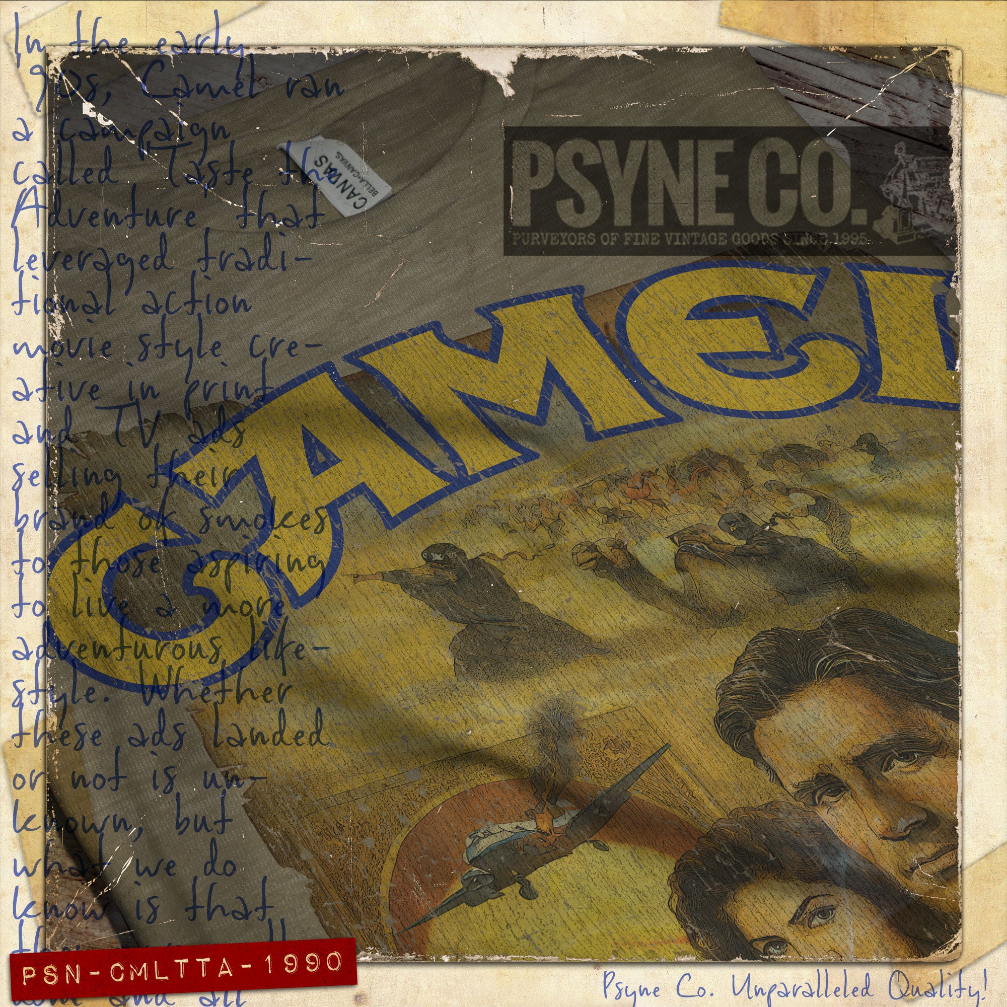 Camel: Taste the Adventure 1990 Vintage Men's T-Shirt