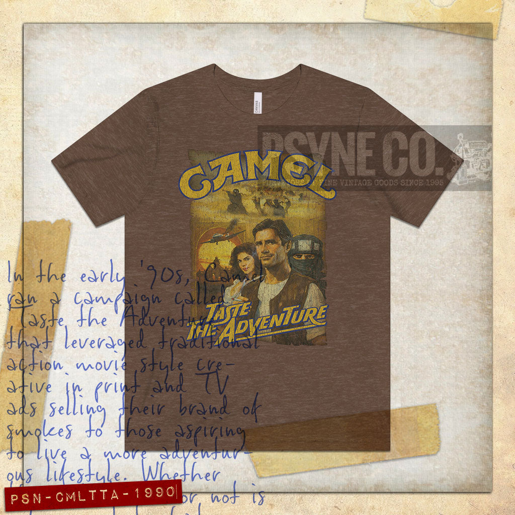 Camel: Taste the Adventure 1990 Vintage Men's T-Shirt