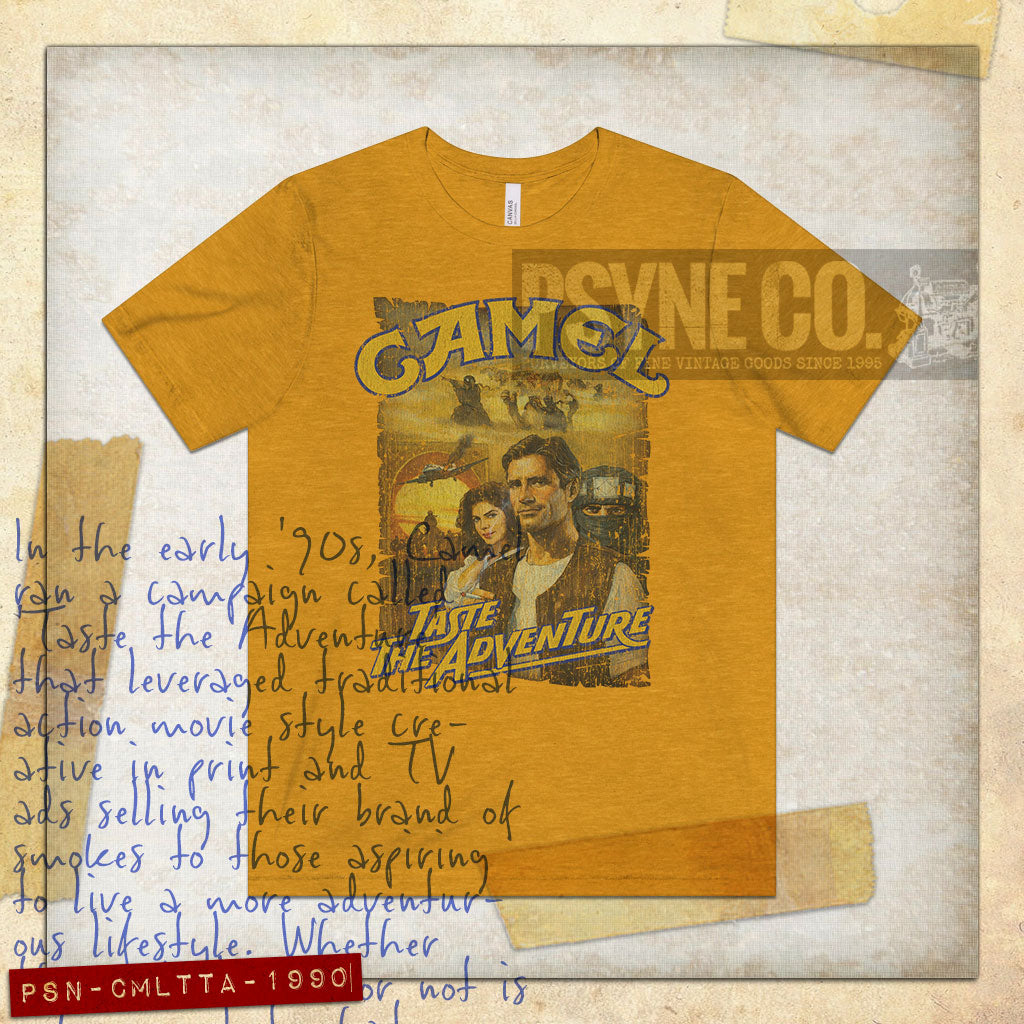 Camel: Taste the Adventure 1990 Vintage Men's T-Shirt