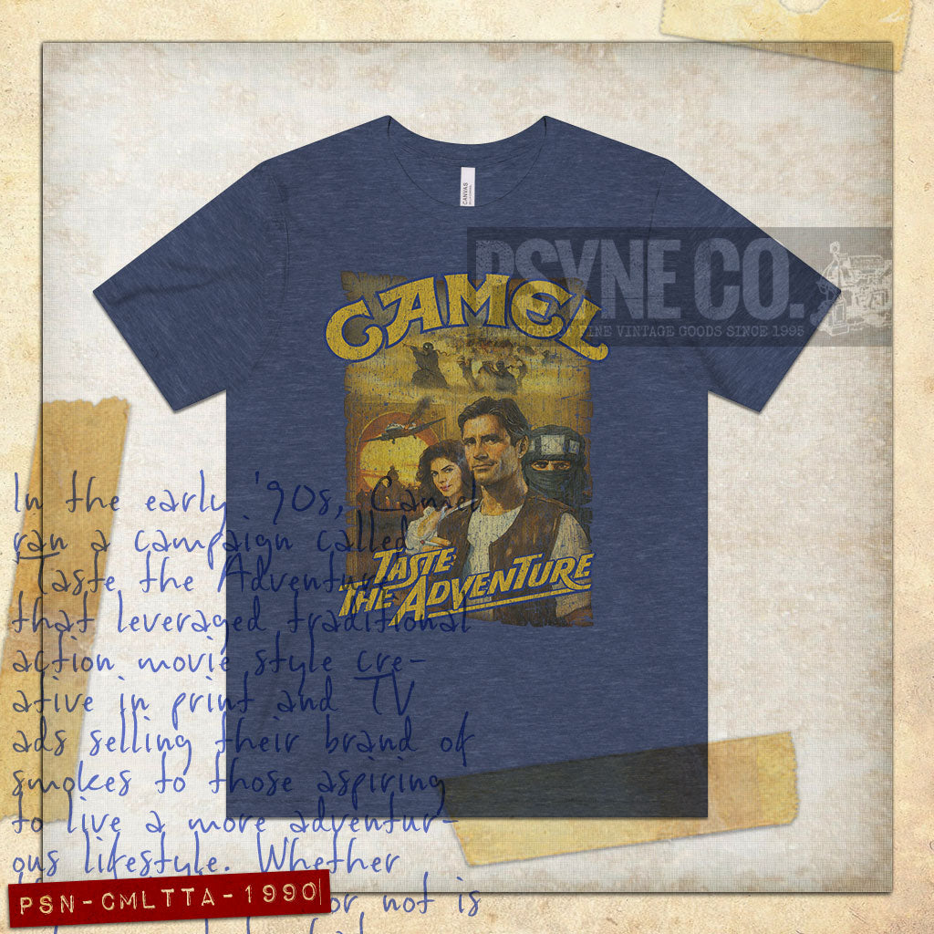 Camel: Taste the Adventure 1990 Vintage Men's T-Shirt
