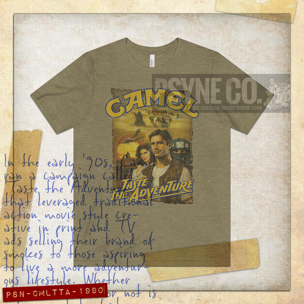 Camel: Taste the Adventure 1990 Vintage Men's T-Shirt