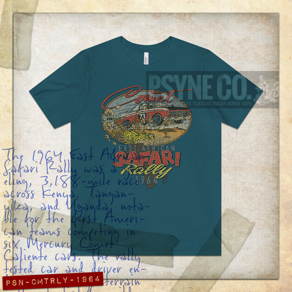 Comet East African Safari Rally 1964 Vintage Men's T-Shirt