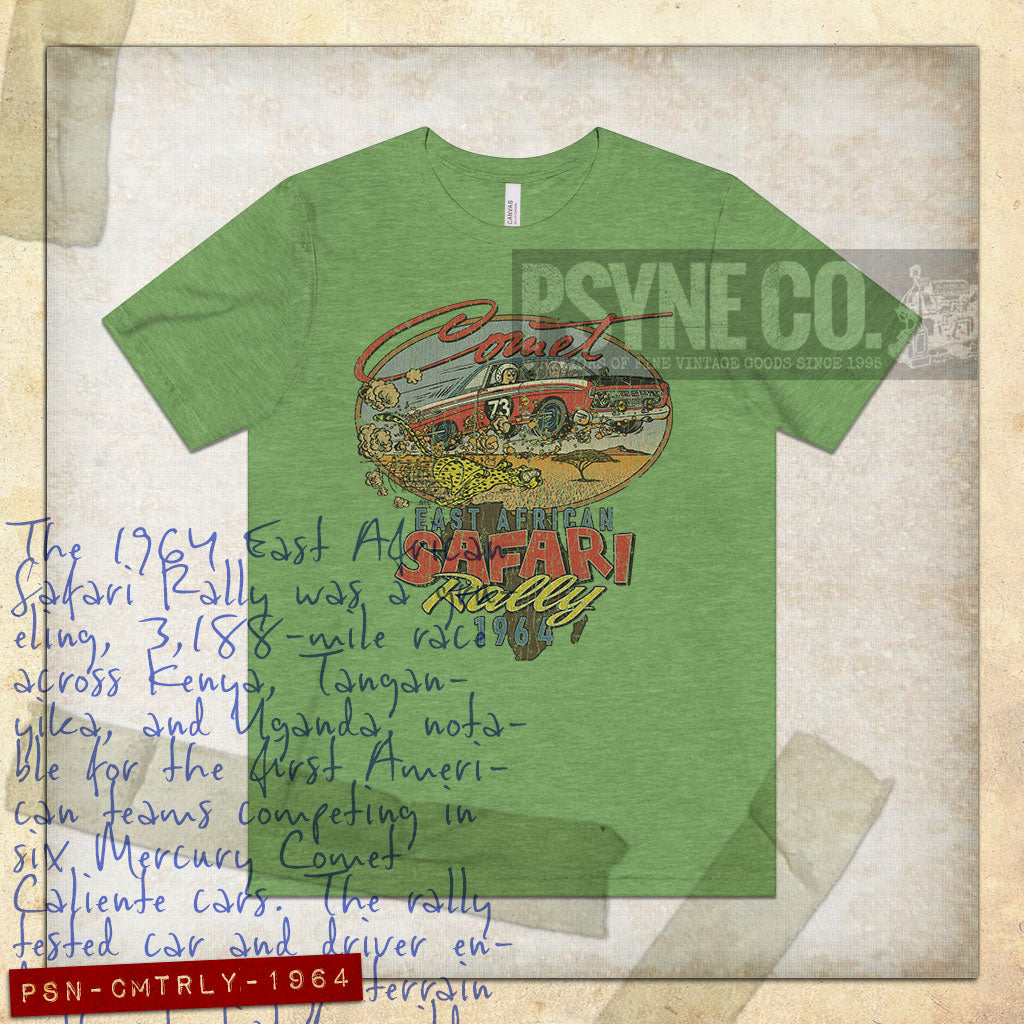 Comet East African Safari Rally 1964 Vintage Men's T-Shirt