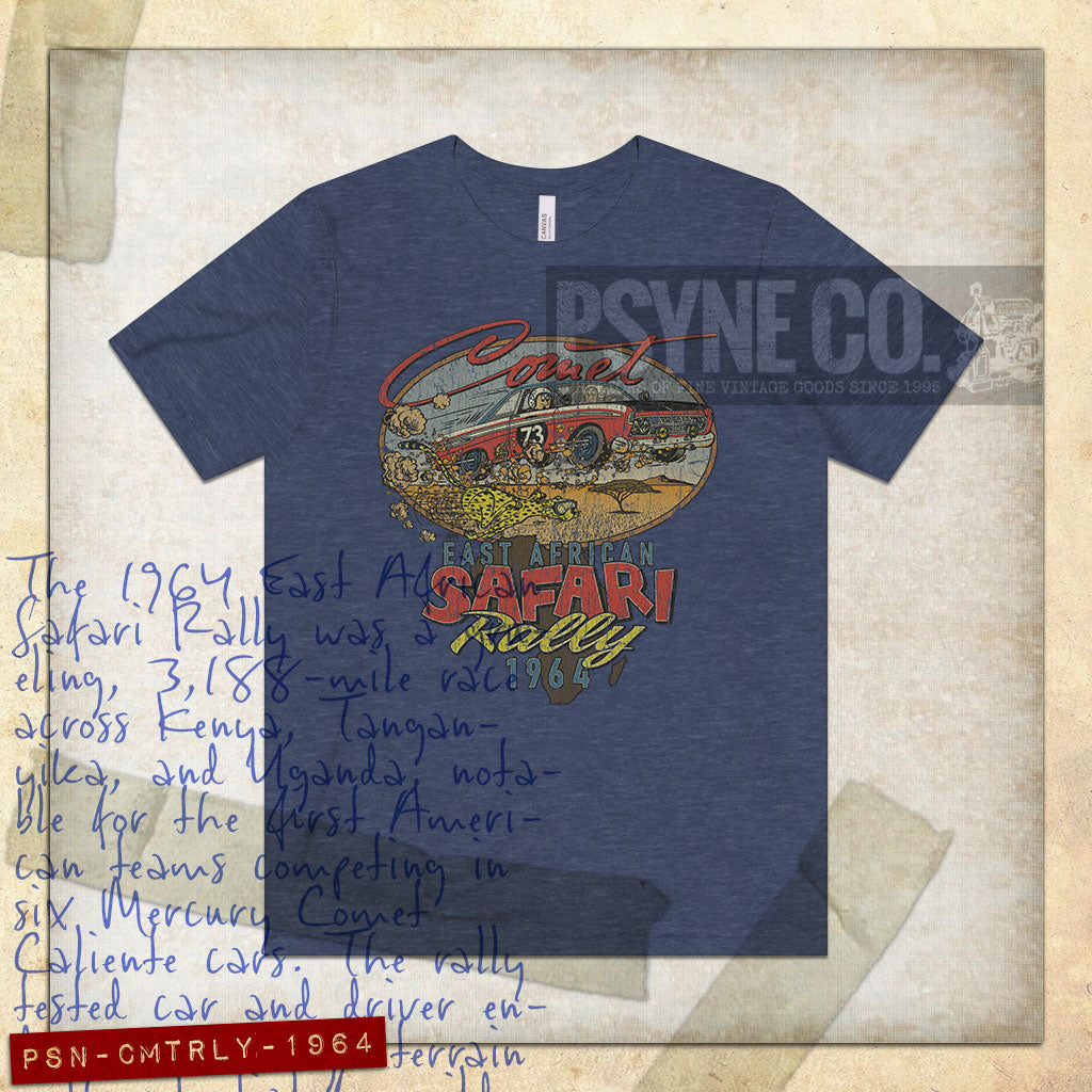 Comet East African Safari Rally 1964 Vintage Men's T-Shirt