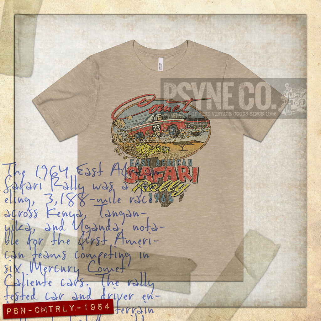 Comet East African Safari Rally 1964 Vintage Men's T-Shirt