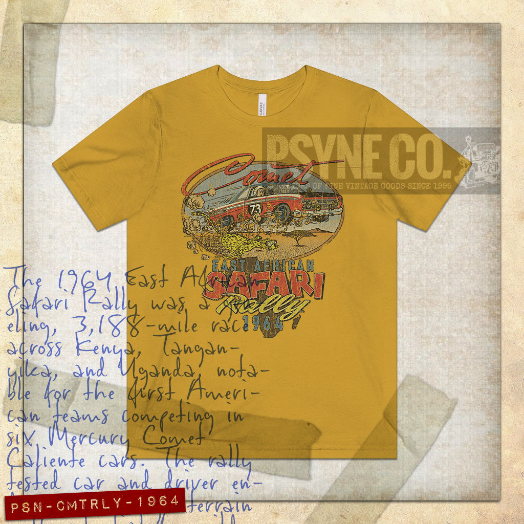 Comet East African Safari Rally 1964 Vintage Men's T-Shirt