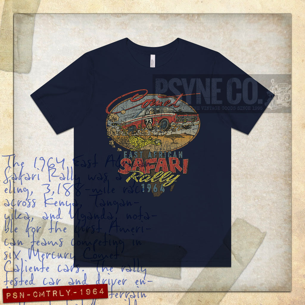 Comet East African Safari Rally 1964 Vintage Men's T-Shirt
