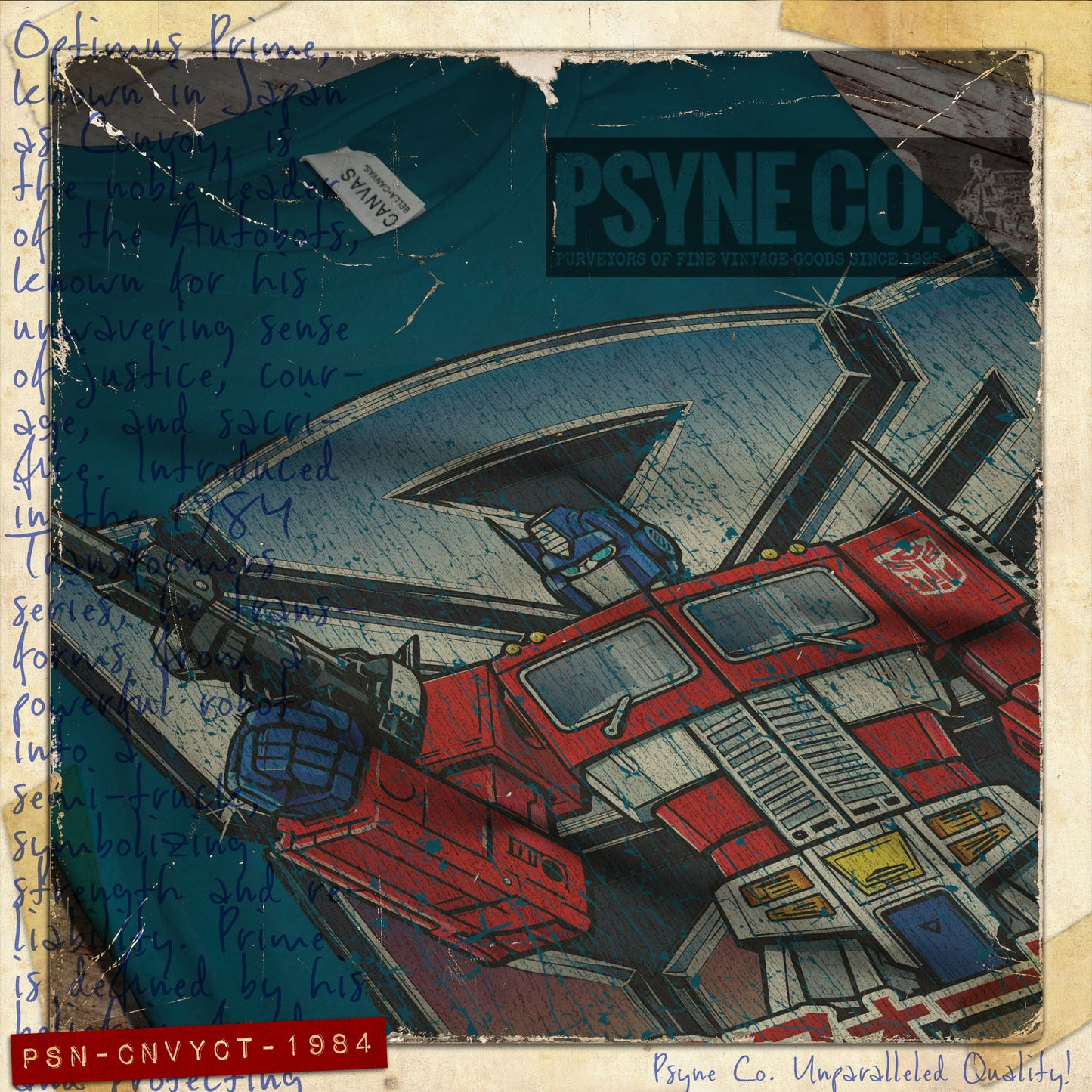 Convoy of Cybertron 1984 Vintage Men's T-Shirt