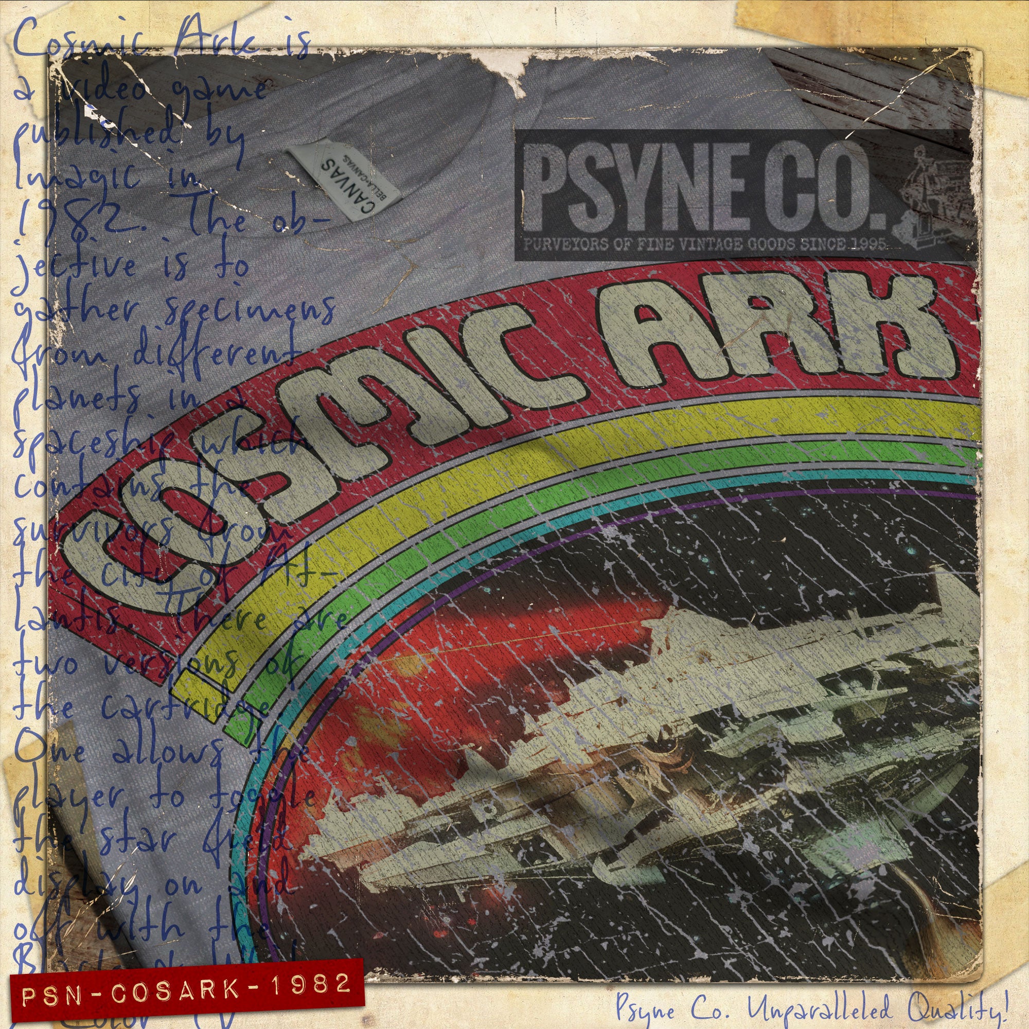 Cosmic Ark 1982 Vintage Men's T-Shirt