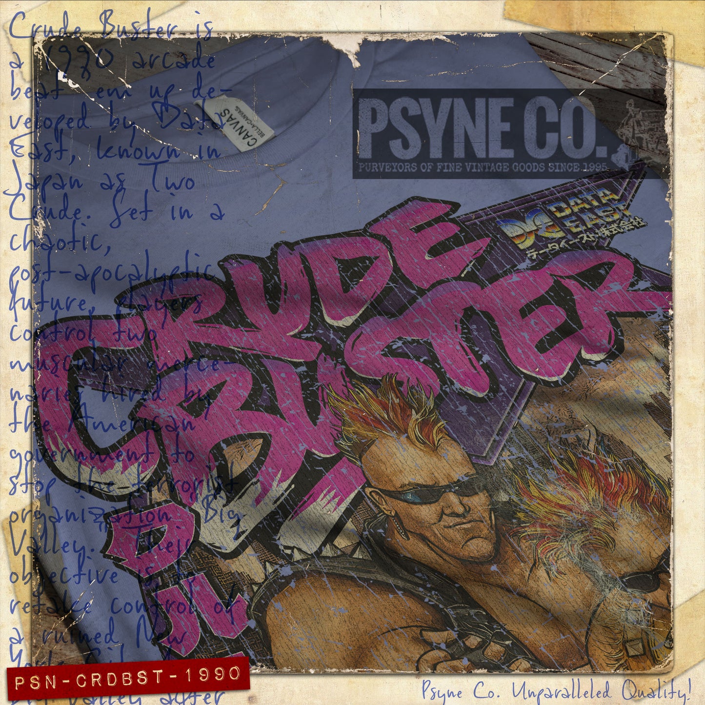 Crude Buster 1990 Vintage Men's T-Shirt