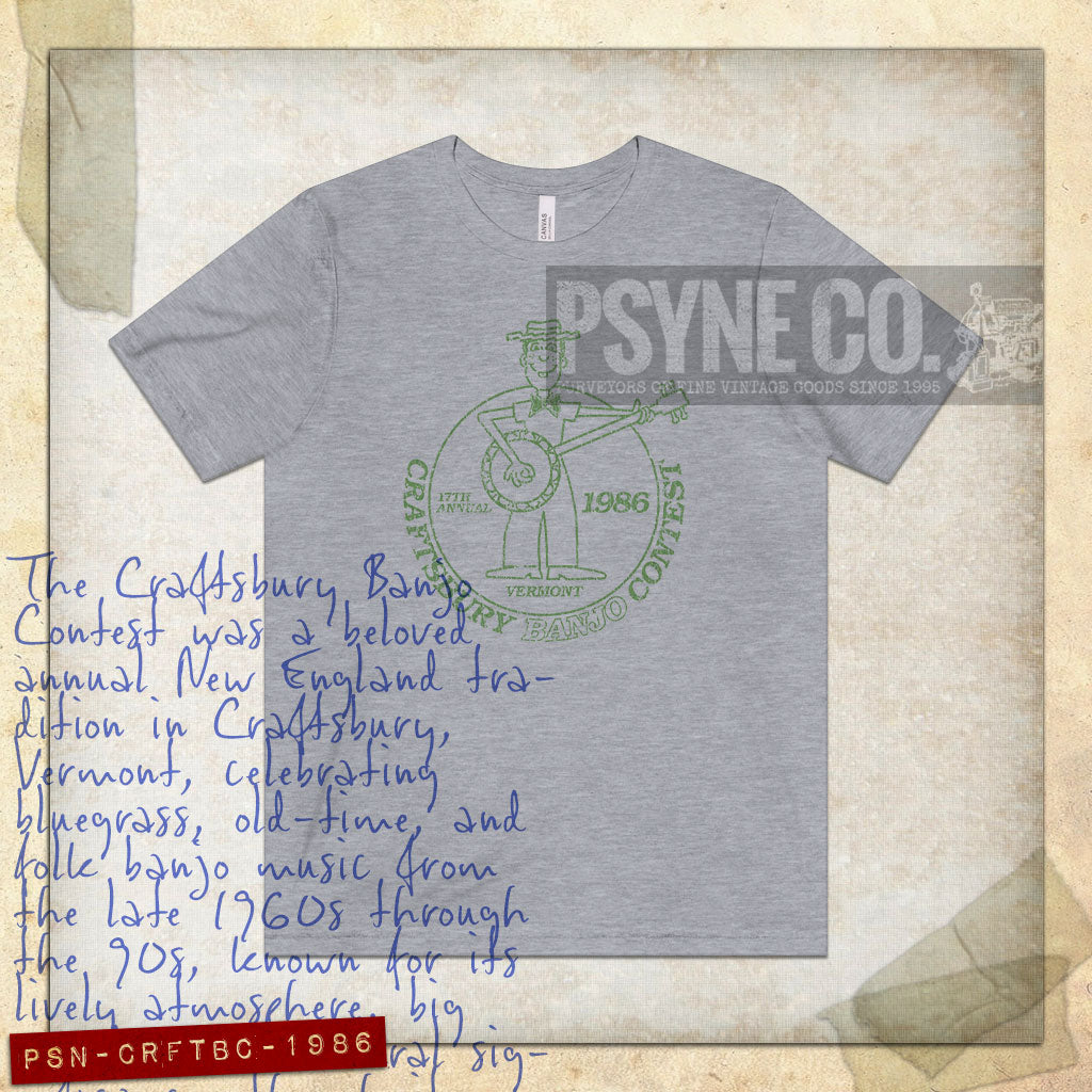 Craftsbury Banjo Contest 1986 Vintage Men's T-Shirt