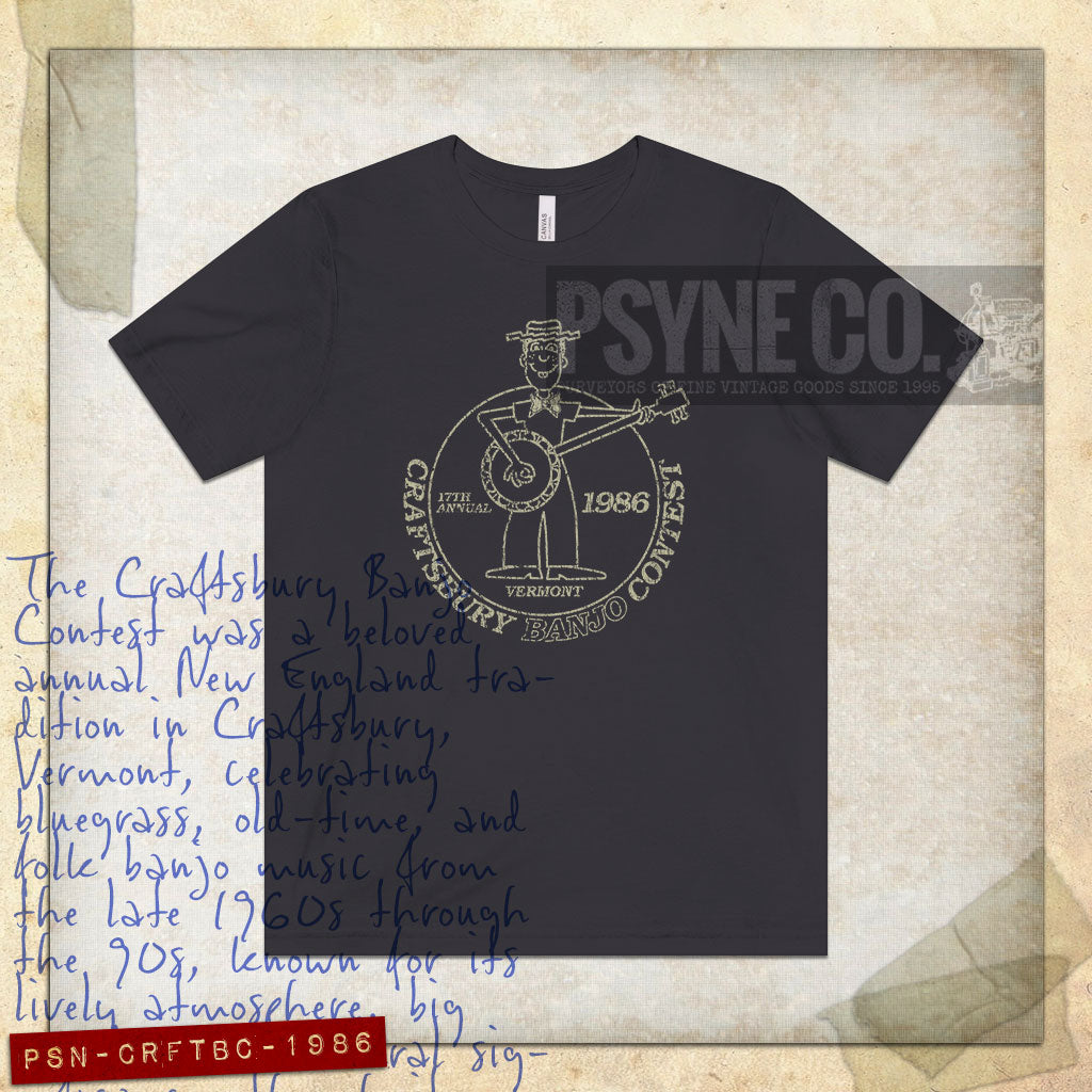 Craftsbury Banjo Contest 1986 Vintage Men's T-Shirt
