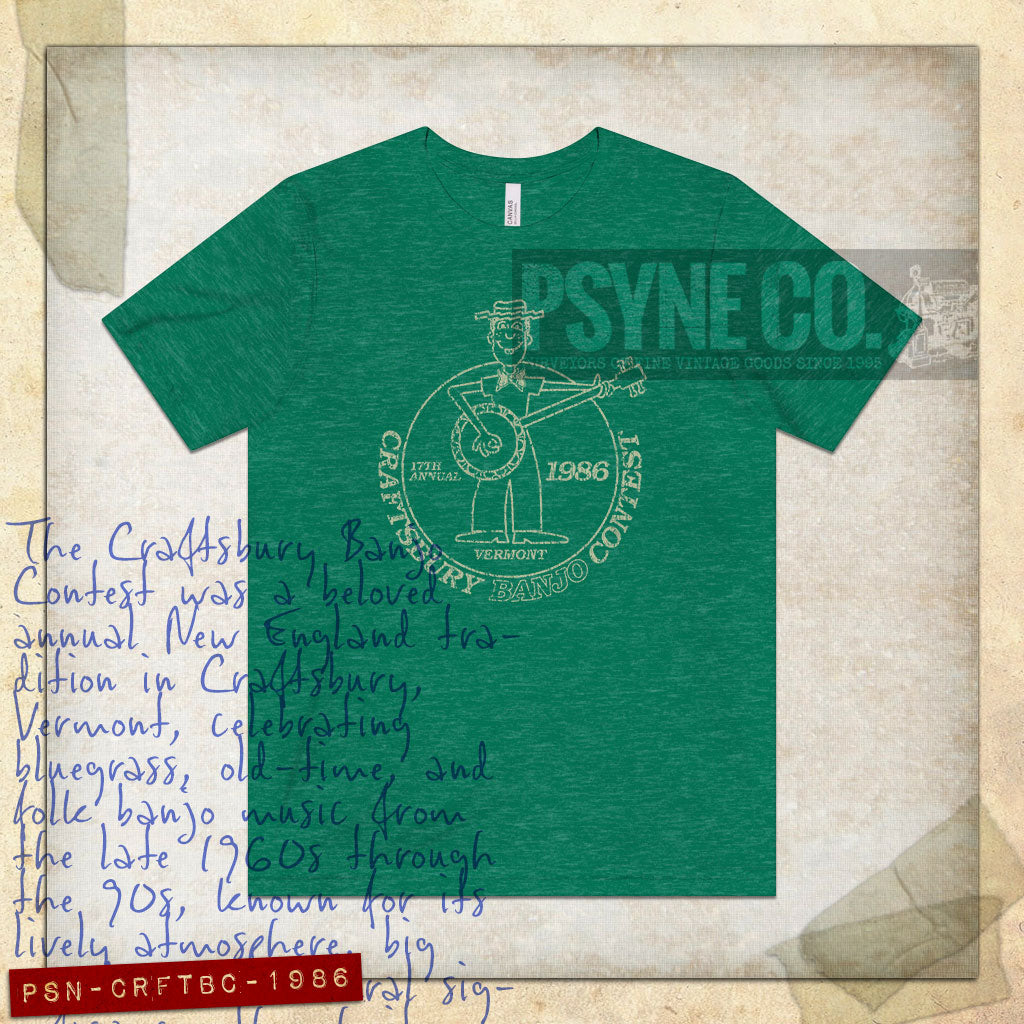 Craftsbury Banjo Contest 1986 Vintage Men's T-Shirt