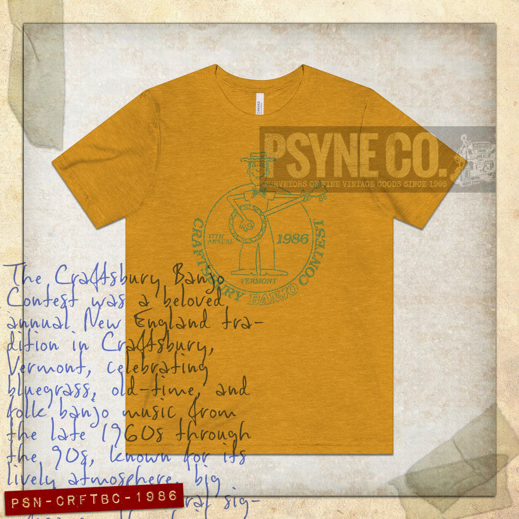 Craftsbury Banjo Contest 1986 Vintage Men's T-Shirt