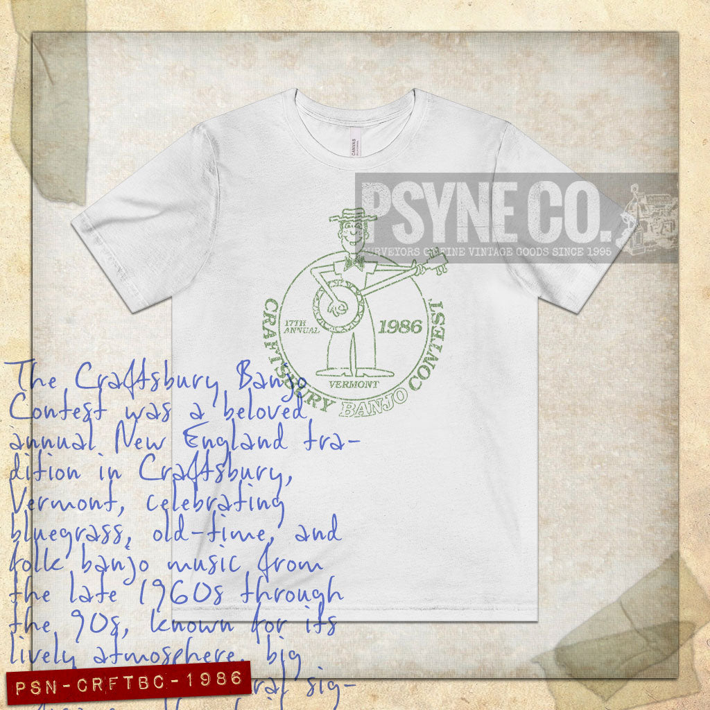 Craftsbury Banjo Contest 1986 Vintage Men's T-Shirt