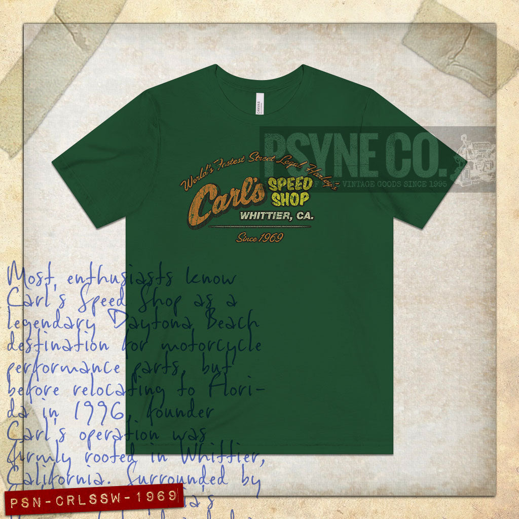 Carl's Speed Shop Whittier 1969 F/B Vintage Men's T-Shirt