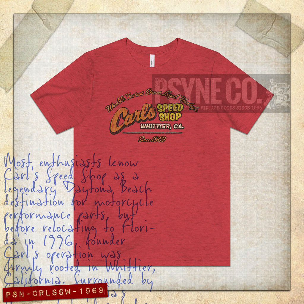 Carl's Speed Shop Whittier 1969 F/B Vintage Men's T-Shirt