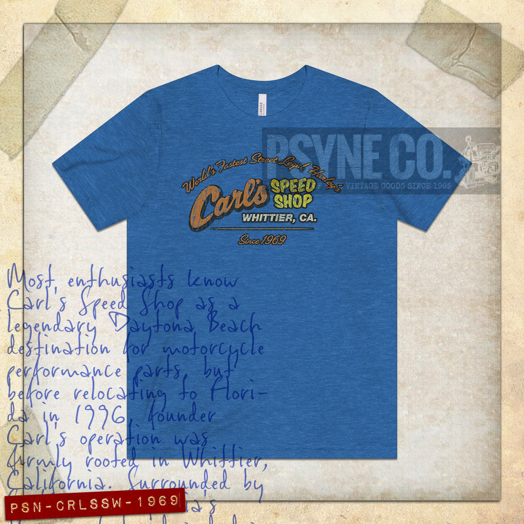 Carl's Speed Shop Whittier 1969 F/B Vintage Men's T-Shirt