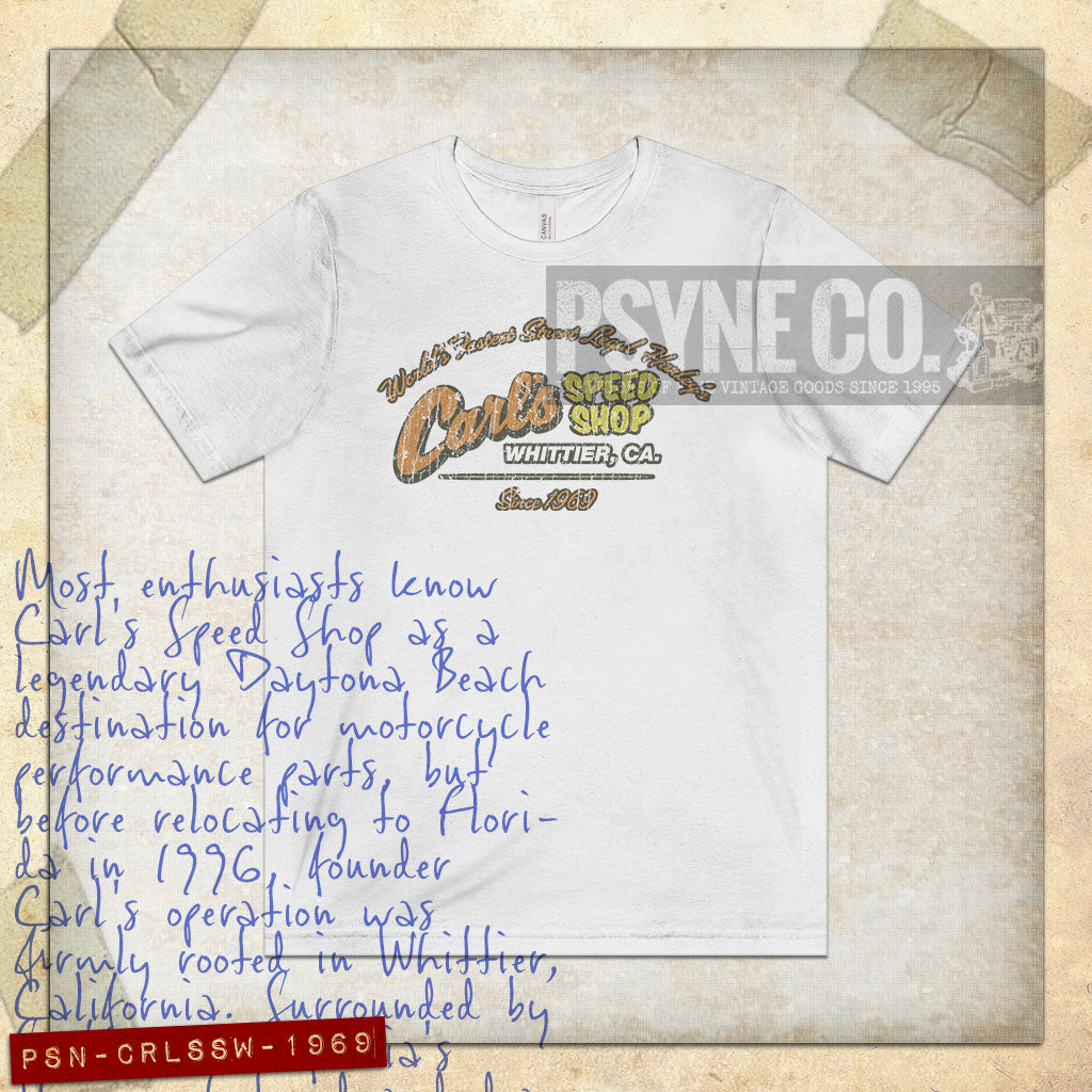 Carl's Speed Shop Whittier 1969 F/B Vintage Men's T-Shirt