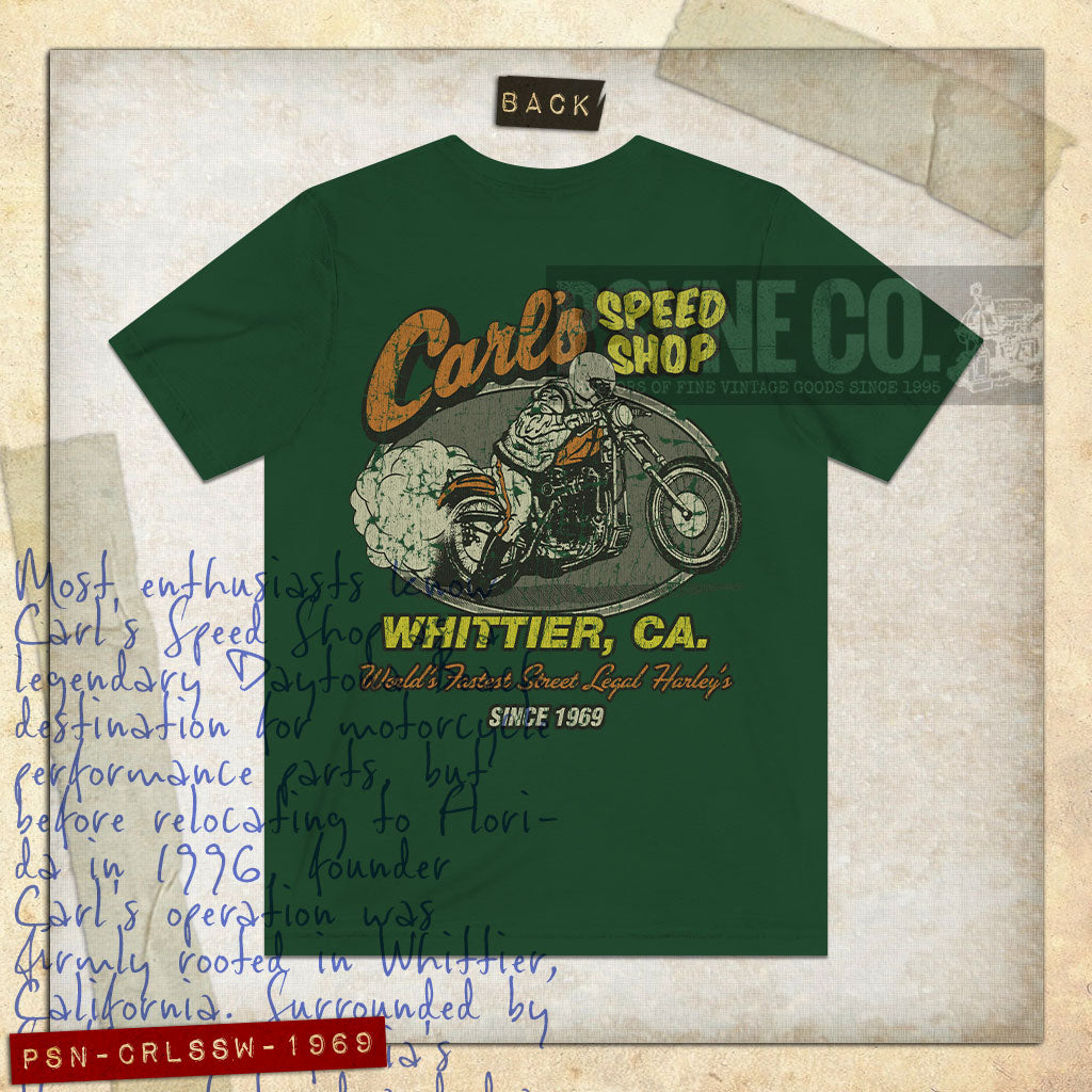 Carl's Speed Shop Whittier 1969 F/B Vintage Men's T-Shirt