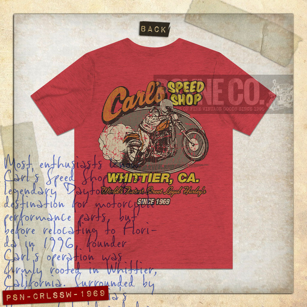 Carl's Speed Shop Whittier 1969 F/B Vintage Men's T-Shirt